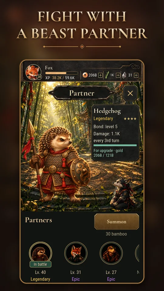 A hedgehog partner in chain mail